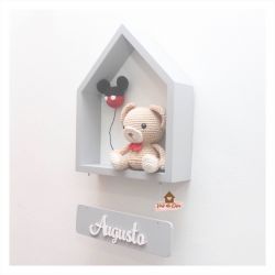 Urso - Balão Mickey - Casa Colorida - Porta Maternidade