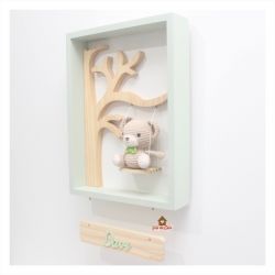 Ursinho - Quadro com Árvore  - Porta Maternidade