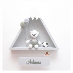 Urso Polar + Bola de Futebol - Montanha - Porta Maternidade