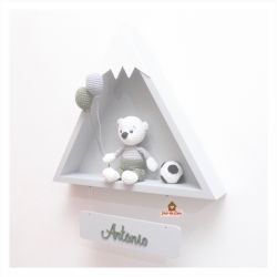 Urso Polar + Bola de Futebol - Montanha - Porta Maternidade