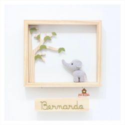 Elefantinho - Quadro com Árvore  - Porta Maternidade