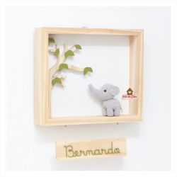 Elefantinho - Quadro com Árvore  - Porta Maternidade